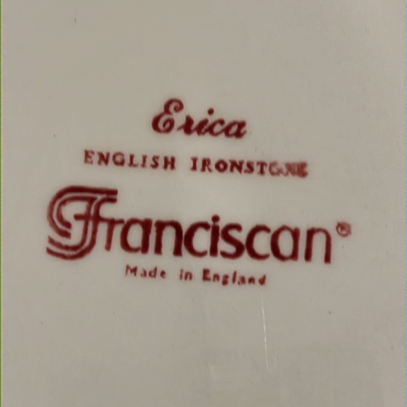 Erica Pink (White) Bread or Salad 7" Plates by FRANCISCAN - Set of 4 - Picture 7 of 7